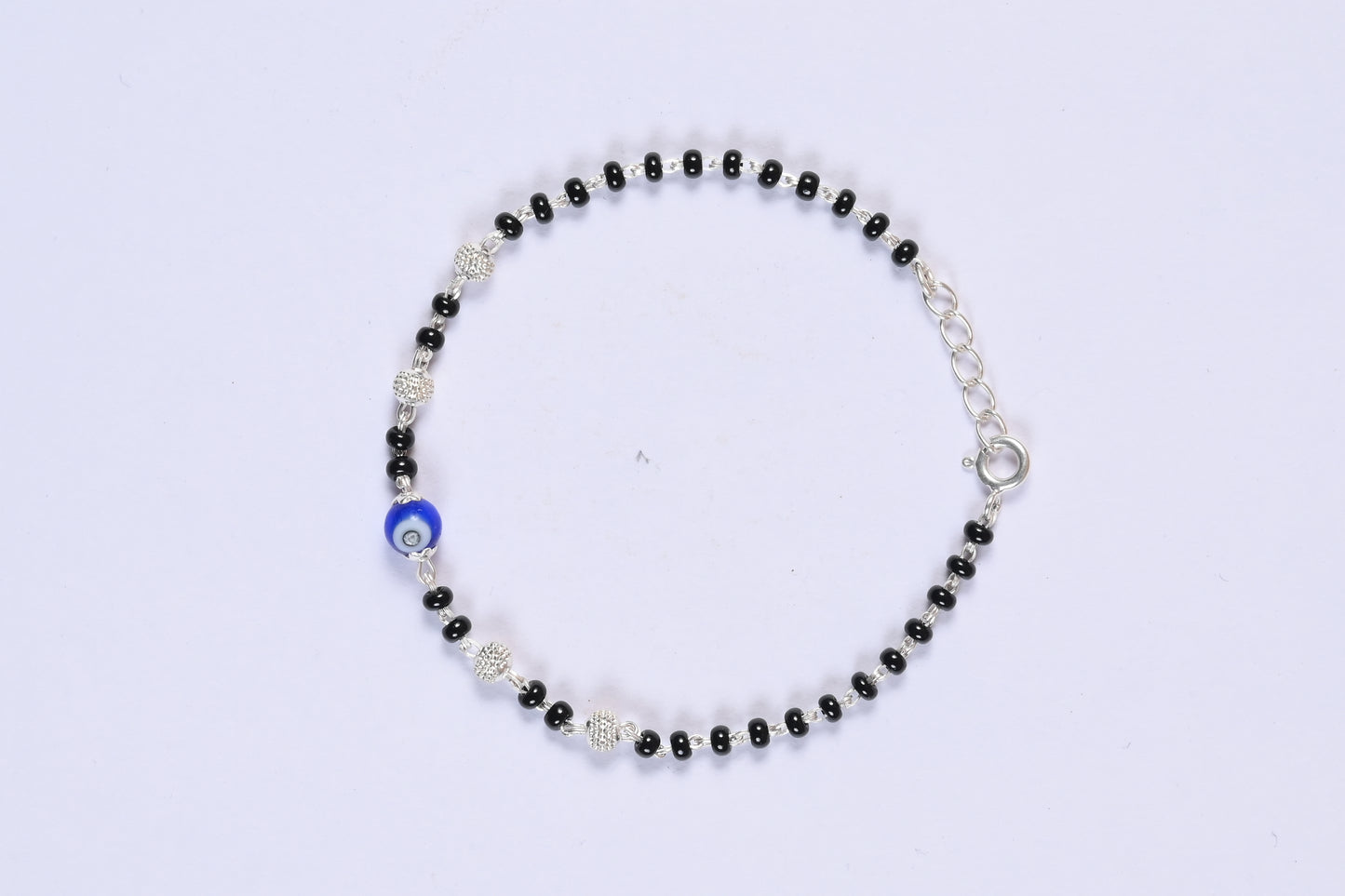 Evil Eye 4 Silver Ball Anklet