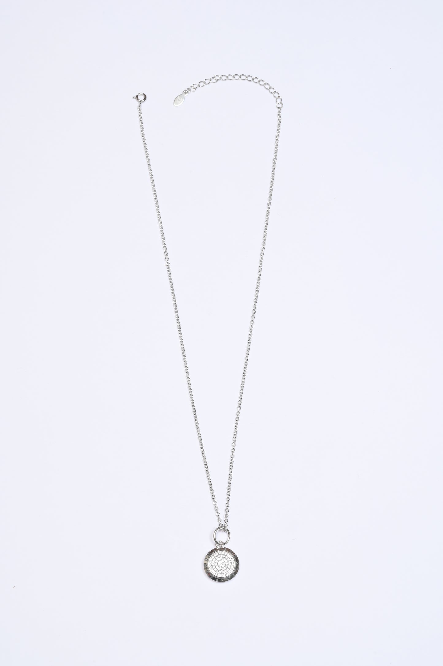 Pandora Coin Zircon Pendant With Link Chain