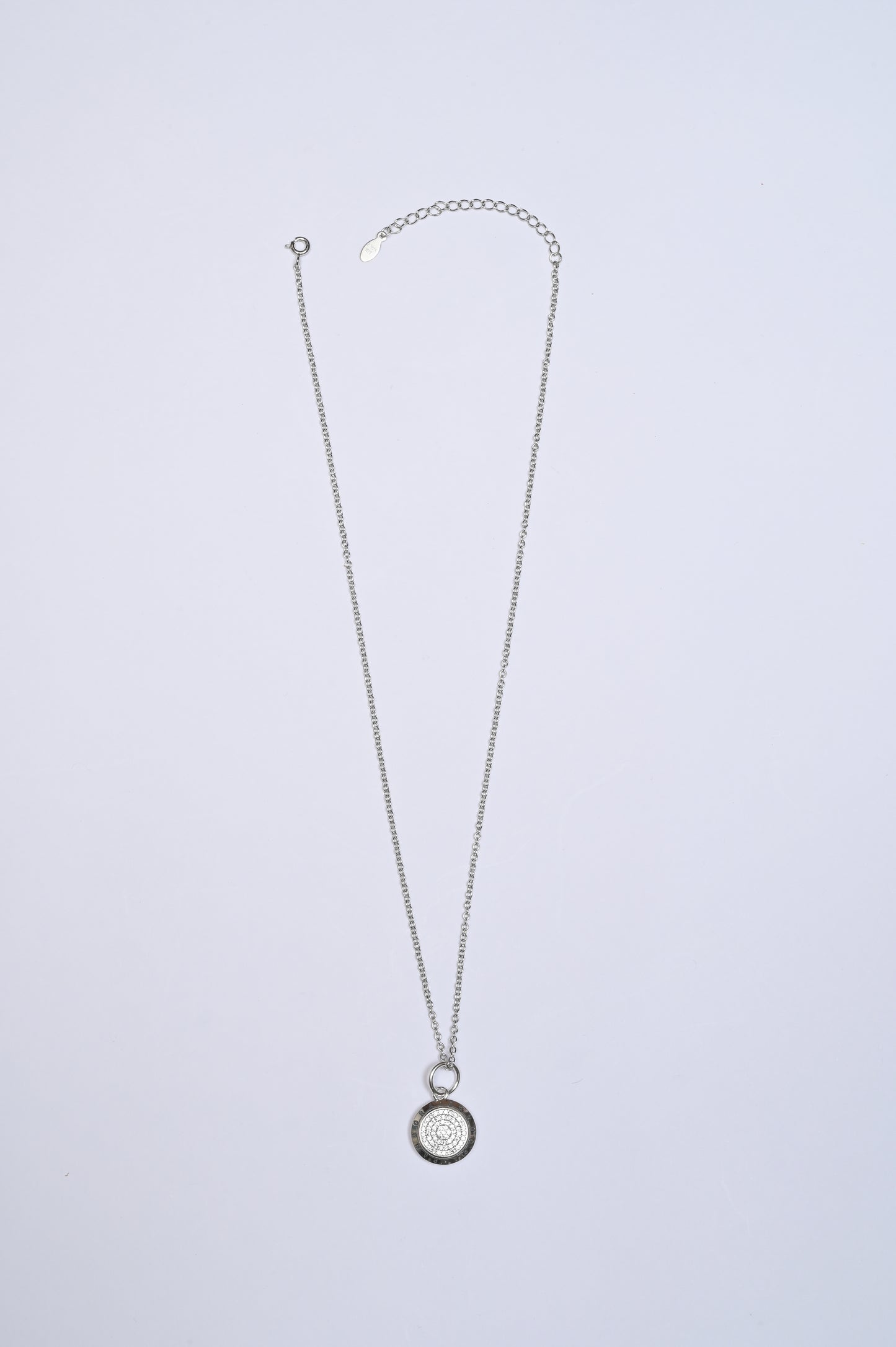 Pandora Coin Zircon Pendant With Link Chain