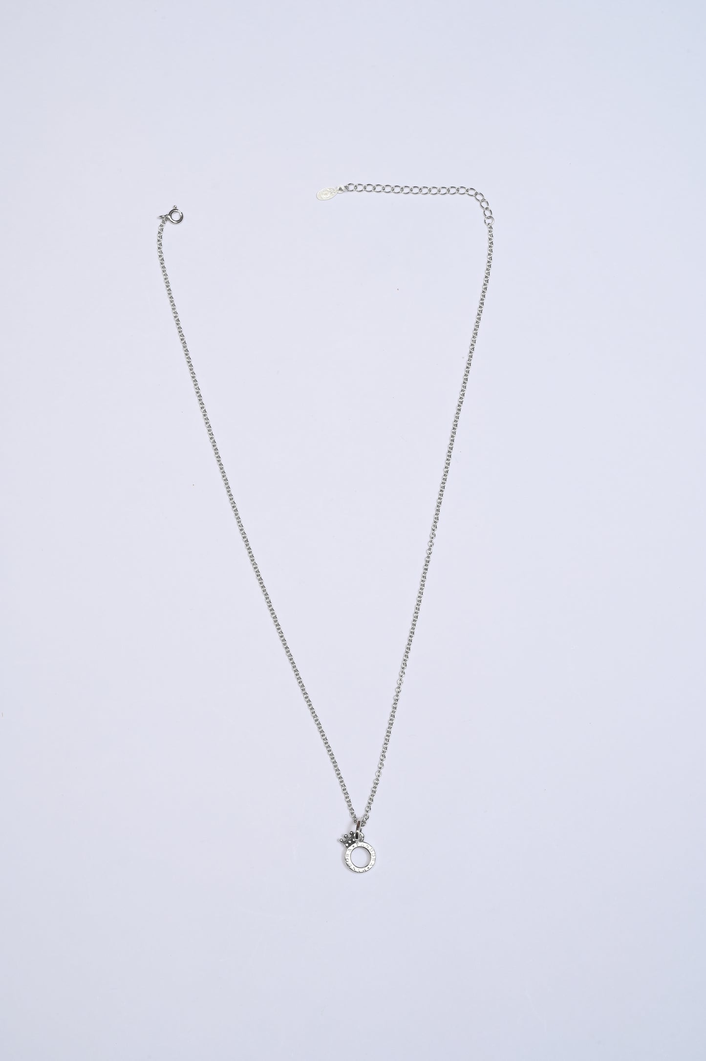 Crown Pandora Ring Pendant With Link Chain