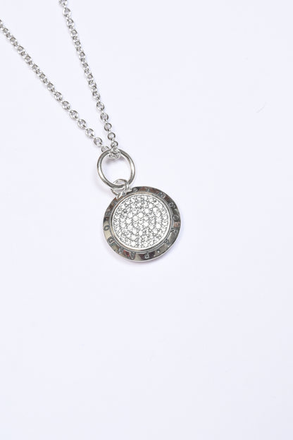 Pandora Coin Zircon Pendant With Link Chain