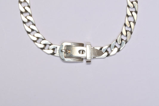 Belt Lock Cuban 925 Silver Bracelet