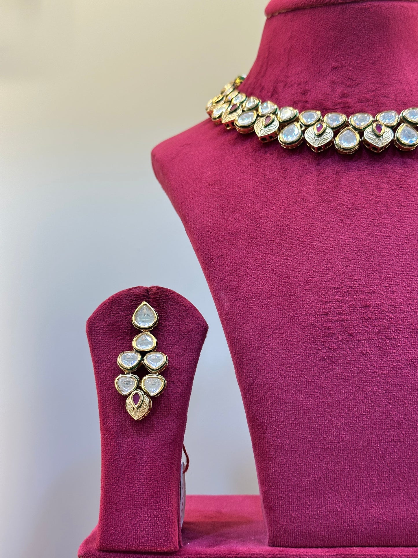 Gold Plated Polki Necklace