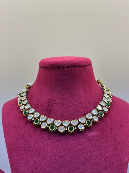 Gold Plated Polki Necklace
