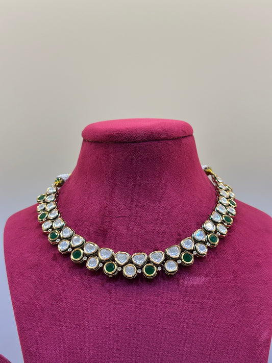 Gold Plated Polki Necklace