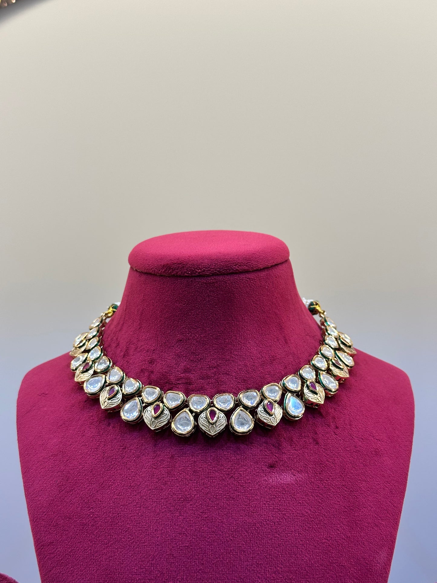 Gold Plated Polki Necklace