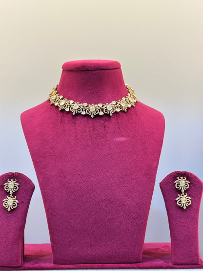 Gold Plated Polki Necklace