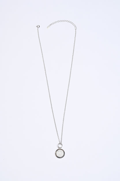 Pandora Coin Zircon Pendant With Link Chain