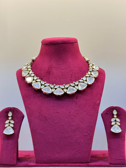 Gold Plated Uncut Polki Necklace