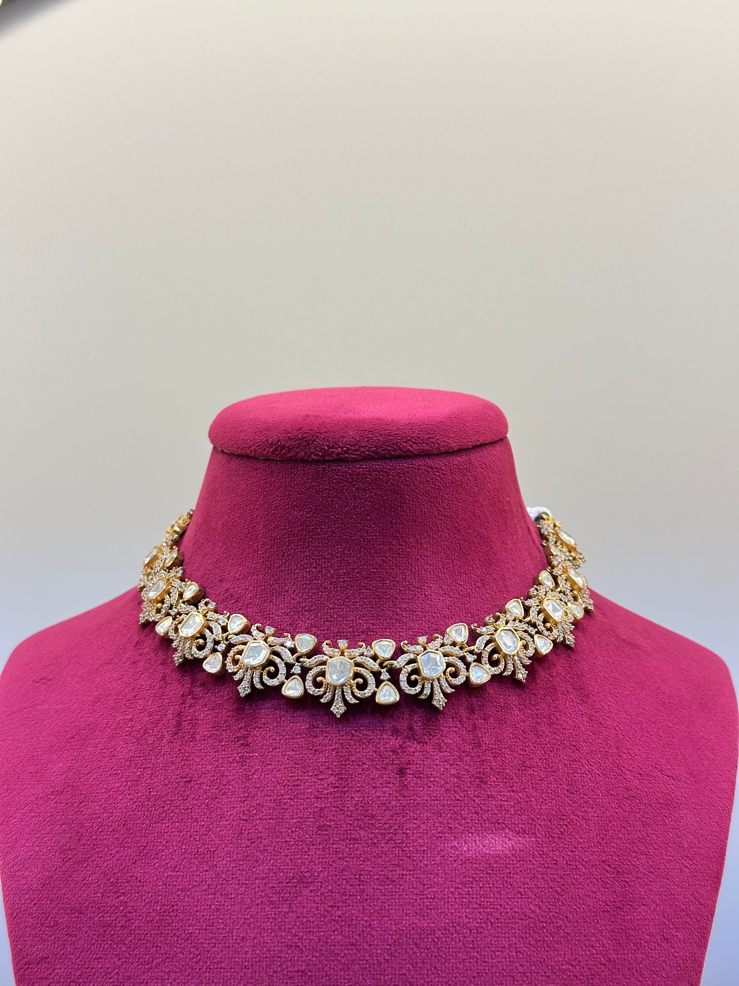 Gold Plated Polki Necklace