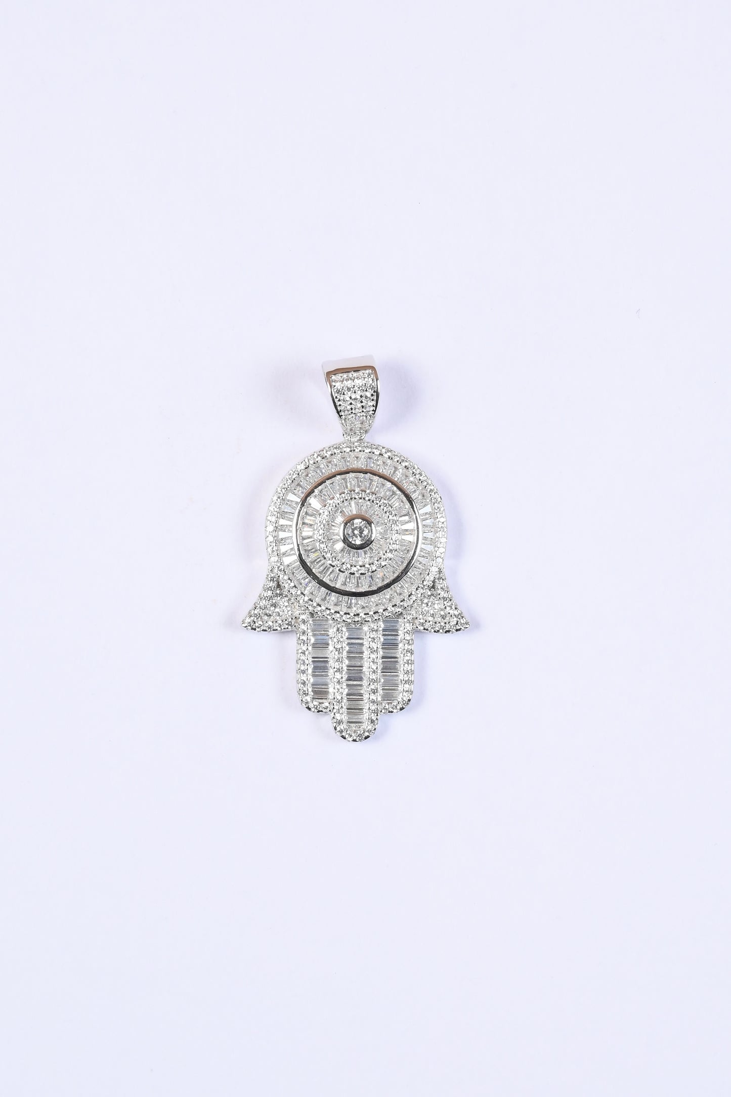 Evil Eye Daimond Solitaire 925 Silver Pendant