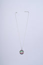 Multicoloured Diamond Circular 925 Silver Necklace