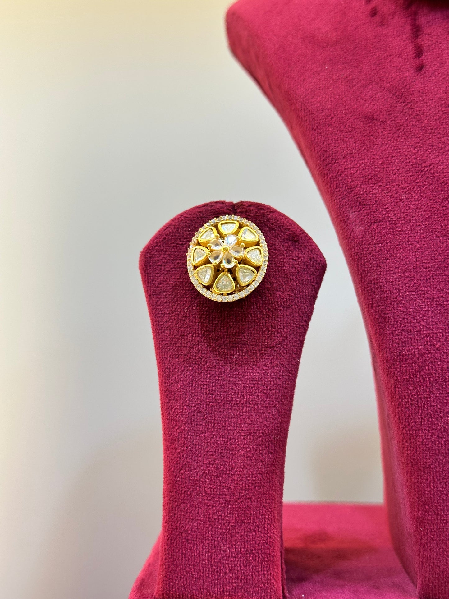 Gold Plated Uncut Polki Necklace