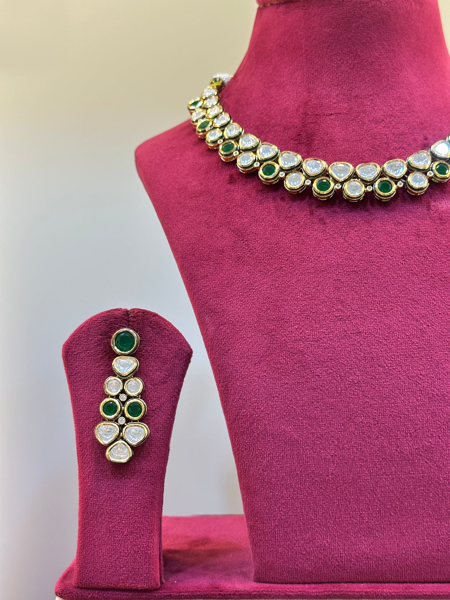 Gold Plated Polki Necklace