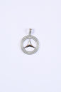Mercedes Diamond Studded 925 Silver Pendant
