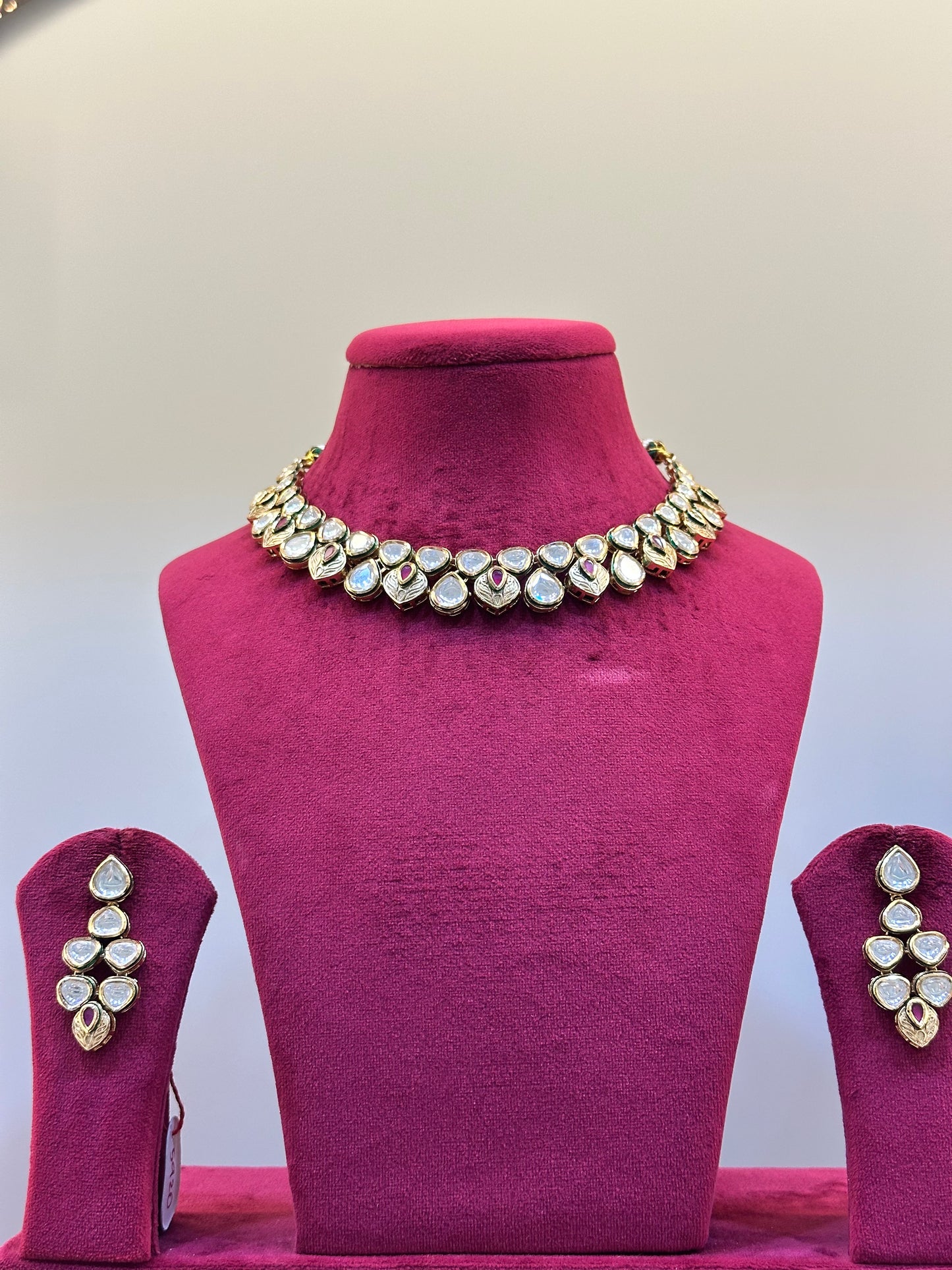 Gold Plated Polki Necklace