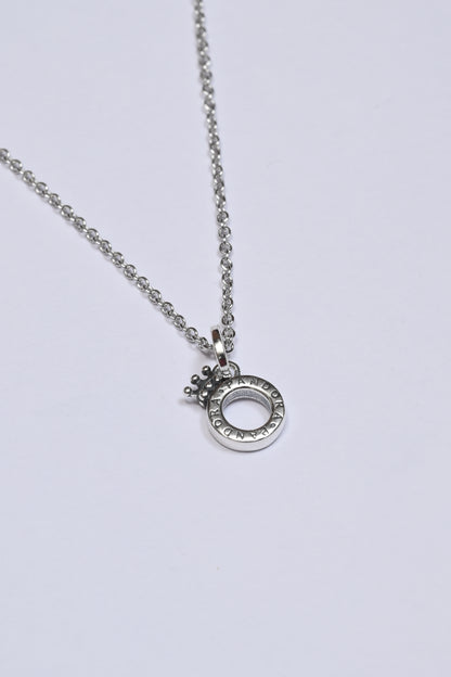 Crown Pandora Ring Pendant With Link Chain