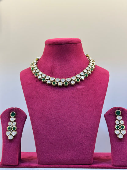 Gold Plated Polki Necklace