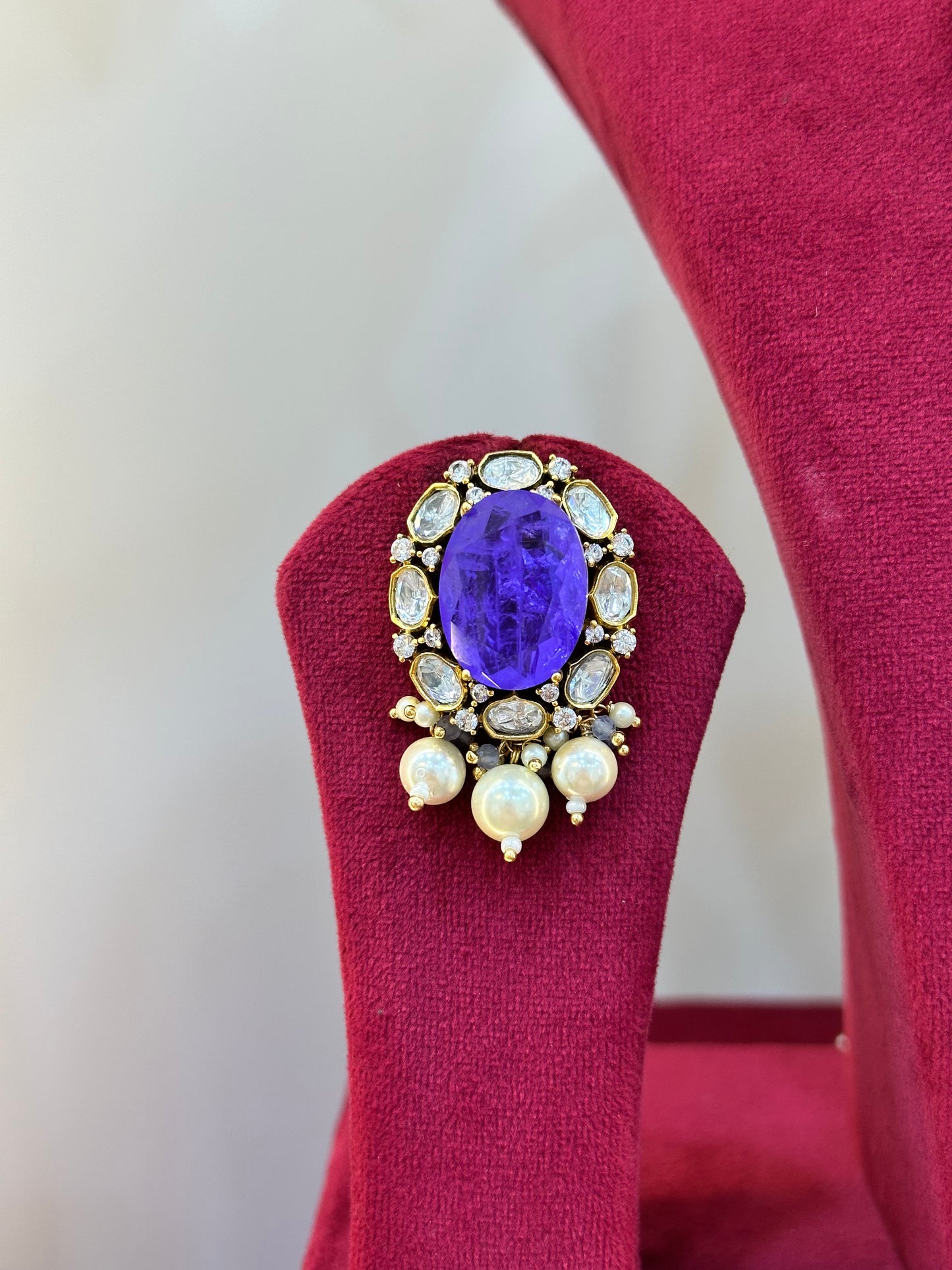 Gold Plated Uncut Polki Necklace