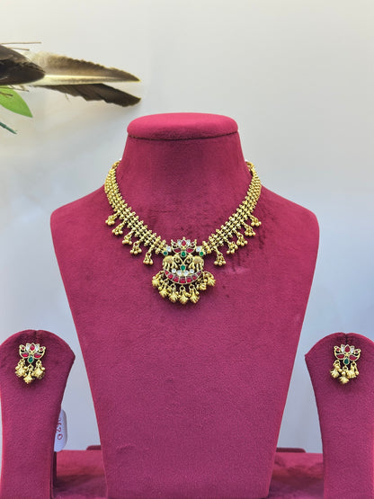 Gold Plated Jadau necklace