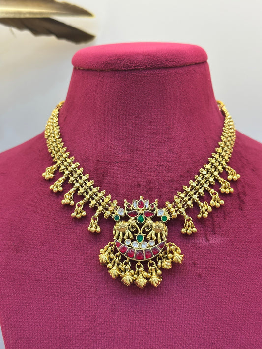 Gold Plated Jadau necklace