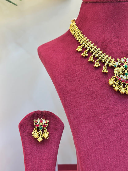 Gold Plated Jadau necklace